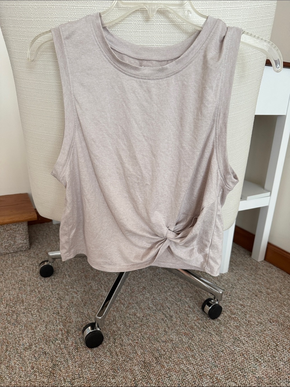 Double Zero Light Mauve Twist-Front Tank